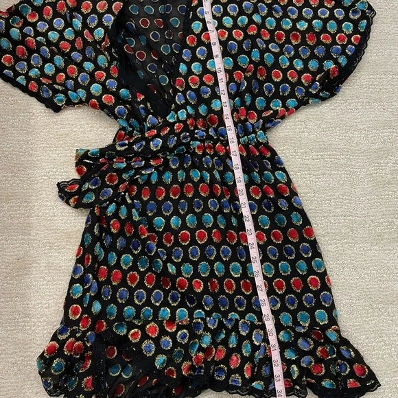 House of Harlow 1960 x REVOLVE  Cruz Dress Noir Polka Dot Metallic XS - Picture 10 of 13